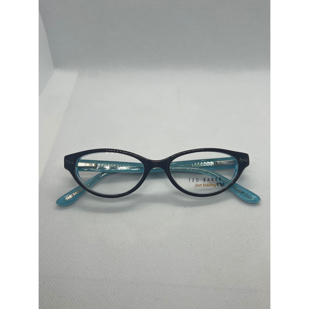 Ted Baker Bow Road B906 Eyeglasses Frames Black/Blue Kids 44-14-125